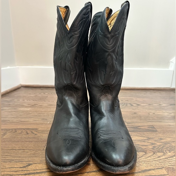 Nocona Men’s Black Leather Deertan Gentlemens Western Boots Size 11.5D - Picture 4 of 13